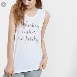 NWT Express “Whiskey Makes Me Frisky” Graphics Tee
